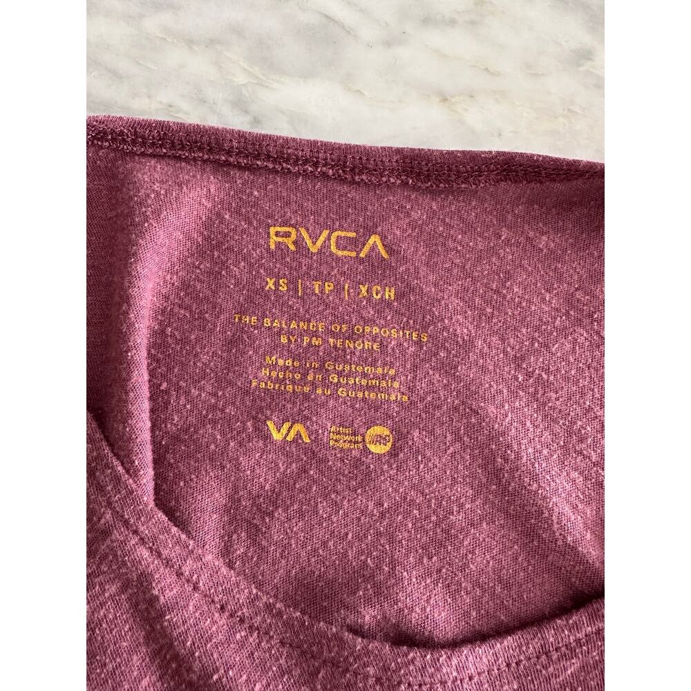 RVCA Mauve Plain High Neck Skater Swing Tunic Tank Top Shirt Womens Size XS - Picture 3 of 3